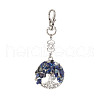Natural Lapis Lazuli Chips Beads & Alloy Tree of Life Pendant Decorations HJEW-JM03128-02-2