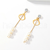 Sweet Tassel Stainless Steel Stud Earrings SA4259-2-3