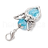 7Pcs 7 Colors Angel Glass Pendant Decorations HJEW-JM02788-02-5