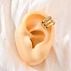 Brass Micro Pave Clear Cubic Zirconia Cuff Earrings EJEW-H158-23G-3