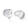 Adjustable 304 Stainless Steel Finger Rings Components STAS-WH0032-01A-1