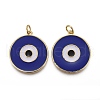 Brass Enamel Pendants KK-F821-48B-G-1