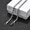 Non-Tarnish 304 Stainless Steel Rope Chain Necklaces X-NJEW-F226-03P-06-2