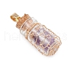 5Pcs Copper Wire Wrapped Glass Jar Pendants PALLOY-JF03642-4