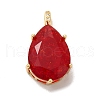 Rack Plating Brass Micro Pave Cubic Zirconia Pendants ZIRC-C002-07G-2