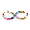 Colorful Enamel Ring Stud Earrings EJEW-P225-03P-2