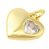 Rack Plating Brass Micro Pave Cubic Zirconia Charms KK-S396-35G-2