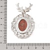 Dyed & Heated Natural Red Tiger Eye Pendants G-A226-02P-07-3