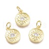Brass Micro Pave Cubic Zirconia Pendants KK-P187-17A-G-1
