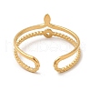 304 Stainless Steel Hollow Knot Open Cuff Rings for Women STAS-D085-02G-3