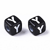 Opaque Acrylic Beads SACR-N002-01Y-3