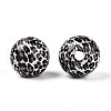 Printed Schima Wood Beads WOOD-N017-01B-2