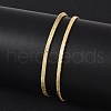 Brass Flat Snake Chain Necklace NJEW-R260-01G-3