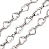 304 Stainless Steel Heart Link Chains CHS-S012-18P-1