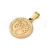 201 Stainless Steel Pendants STAS-C130-07G-2