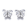 Brass Inlaid Clear Cubic Zirconia Charms ZIRC-S069-019P-1