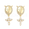 Brass Pave Cubic Zirconia Pendants KK-U009-09D-G-1