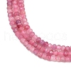 Faceted Rondelle Natural Red Tourmaline Bead Strands G-F289-45-8