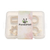 4Pcs 4 Style Brass Micro Pave Clear Cubic Zirconia D-Ring Anchor Shackle Clasps ZIRC-PJ0001-02-17