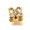 Brass Micro Pave Cubic Zirconia Beads KK-D356-03C-G-2