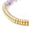 7Pcs 7 Style Natural & Synthetic Mixed Gemstone & Brass Beaded Stretch Bracelets Set BJEW-JB08997-4