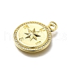 Brass Micro Pave Cubic Zirconia Pendants KK-C090-24G-2