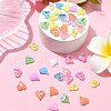 10Pcs Heart Translucent Glass Pointed Back Cabochons MRMJ-YW0001-062B-4
