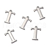 Tarnish Resistant 304 Stainless Steel Alphabet Charms STAS-H122-T-P-2