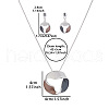 Spiral Donut Zinc Alloy Enamel Pendant Necklaces & Stud Dangle Earrings Sets for Women FS-WGCBC97-01-4