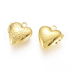 Brass Locket Pendants KK-G386-10G-2