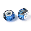 Transparent Resin Rondelle European Beads RESI-N044-01K-3