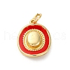 Brass Enamel Pendants KK-Q098-28G-A-1