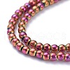 Electroplate Glass Beads Strands EGLA-K014-A-FP09-4