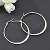 Tarnish Resistant 304 Stainless Steel Big Hoop Earrings EJEW-F105-18P-2