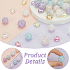   45pcs 3 styles Transparent Crackle Acrylic Beads TACR-PH0001-76-4