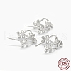 Rhodium Plated 925 Sterling Silver Pendant Bails STER-E061-66P-4
