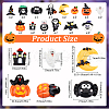 SUNNYCLUE 24Pcs 14 Styles Halloween Opaque Resin Cabochons RESI-SC0003-30-2
