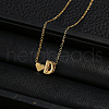 Alloy Letter Heart Pendant Necklaces for Women WGBB55E-26-1