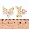 Brass Micro Pave Cubic Zirconia Pendants KK-N254-223G-3