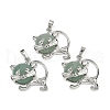 Natural Green Aventurine Kitten Pendants G-J386-C17-21-1