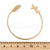 Brass Open Cuff Bangles for Women BJEW-R024-01G-5