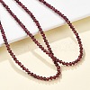 Natural Garnet Beaded Necklaces NJEW-K114-B-A04-2