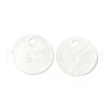 Natural Capiz Shell Charms X-BSHE-G029-15-2