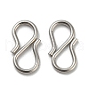 Non-Tarnish 304 Stainless Steel S-Hook Clasps STAS-Z048-07P-1