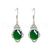 Half Round Imitation Jade Dangle Earrings for Girl Women EJEW-BB46316-A-5