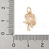 Brass Micro Pave Cubic Zirconia Pendants KK-Z107-11G-3