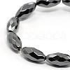 Electroplate Gorgeous Faceted Magnetic Rondelle Synthetic Hematite Beads Strands G-F141A-16-2
