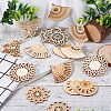  DIY Filigree Wood Dangle Earring Making Kit DIY-TA0009-68-5