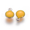 304 Stainless Steel Enamel Charms STAS-O122-D-04P-2