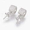 Brass Micro Pave Cubic Zirconia Peg Bails Pendants KK-L165-17P-1